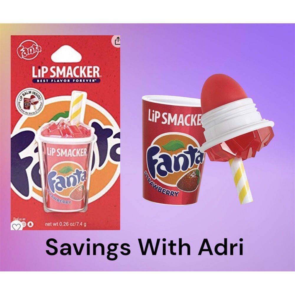 Lip Smackers Strawberry Fanta Flavored Lip Balm Coke Cup Strawberry Fanta Flavor